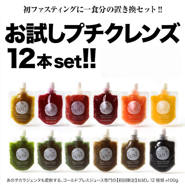 コールドプレスジュース お試し１００g１２本セット