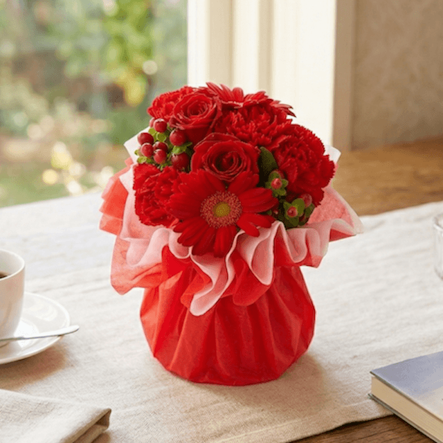 そのまま飾れるブーケ(レッド)