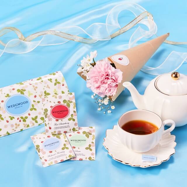 ウェッジウッド 紅茶 お花付きギフト