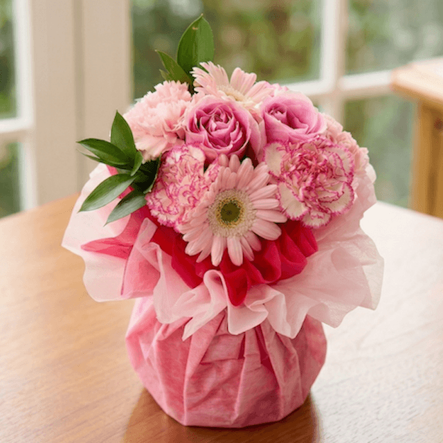 そのまま飾れるブーケ(ピンク)