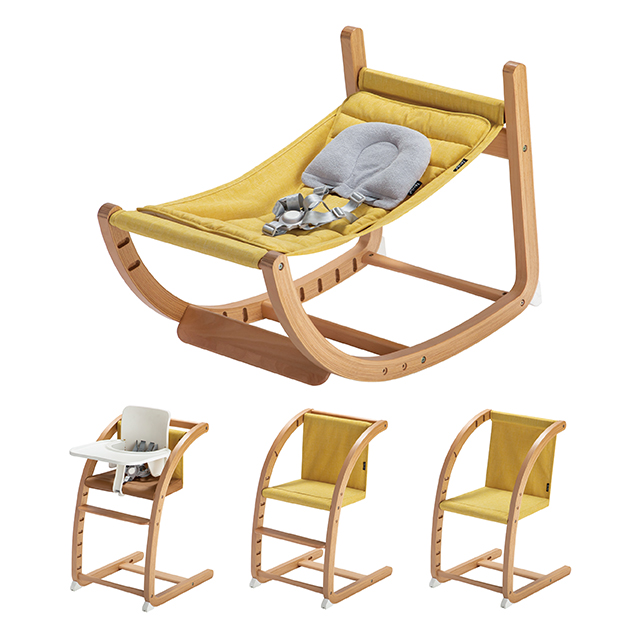 ファルスカ スクロールチェアOne ミモザイエロー