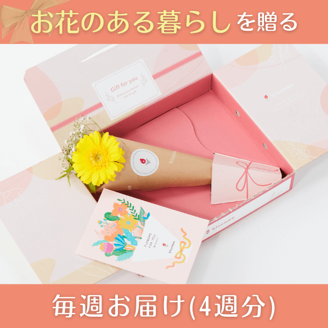 お花のある暮らし１か月（3本ミニブーケプラン）