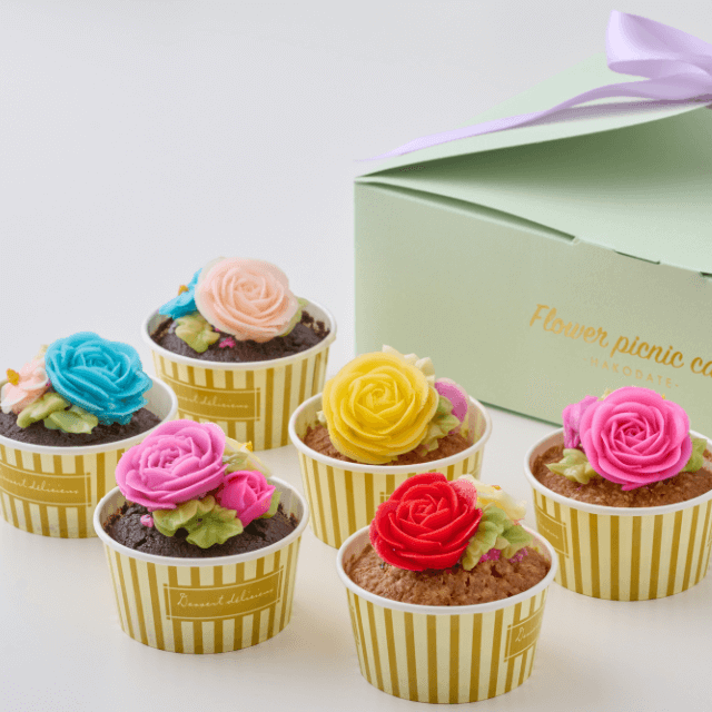 食べられるお花のカップケーキ【 セット】