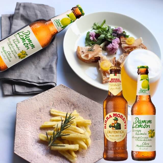 ビール 2本 おつまみ ギフト ローズマリー国産ポテト モレッティ ダムレモン 330 ml