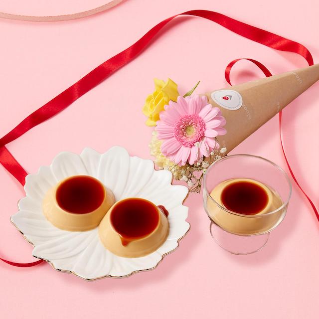 八天堂 とろけるプリン お花付きギフト